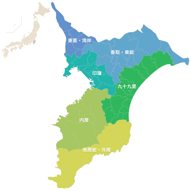 千葉県の地図