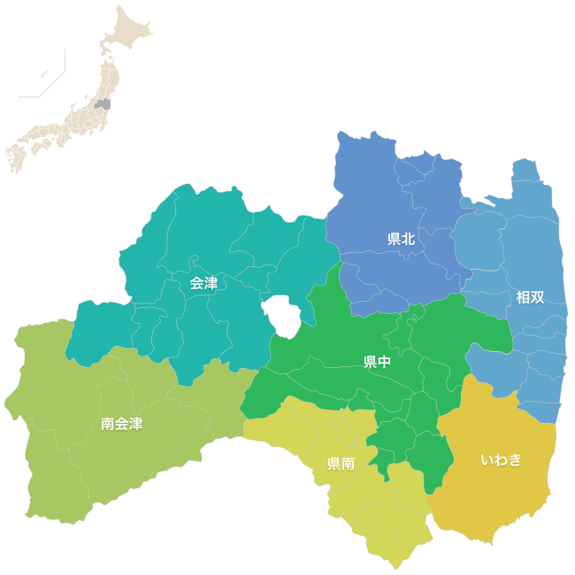 福島県の地図