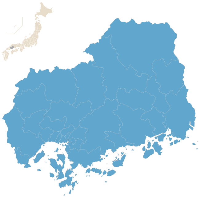 広島県の地図