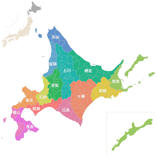 北海道の地図