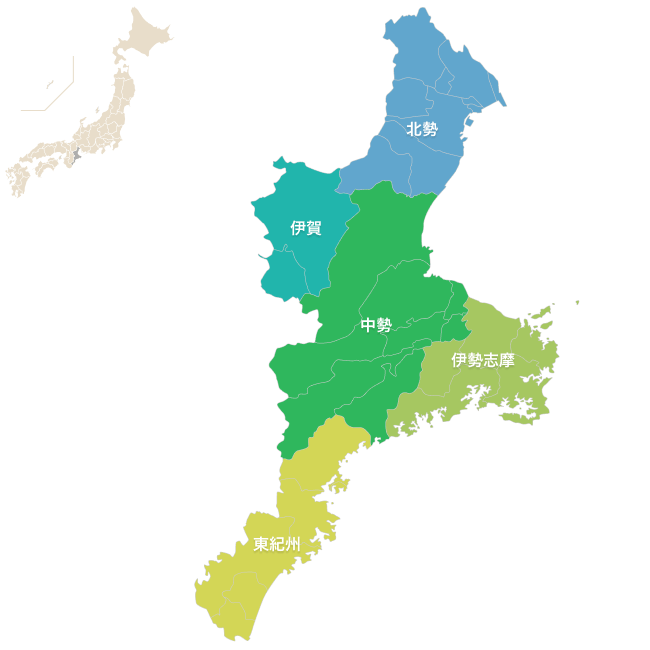 三重県の地図