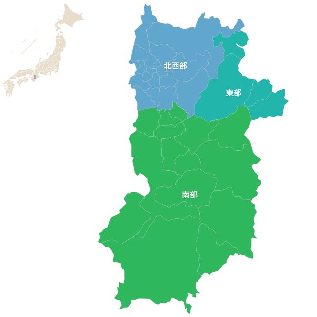 奈良県の地図