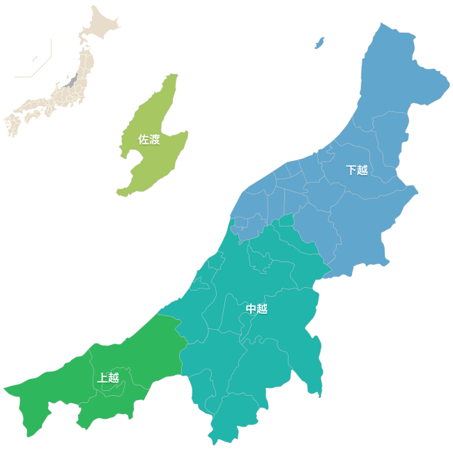 新潟県の地図