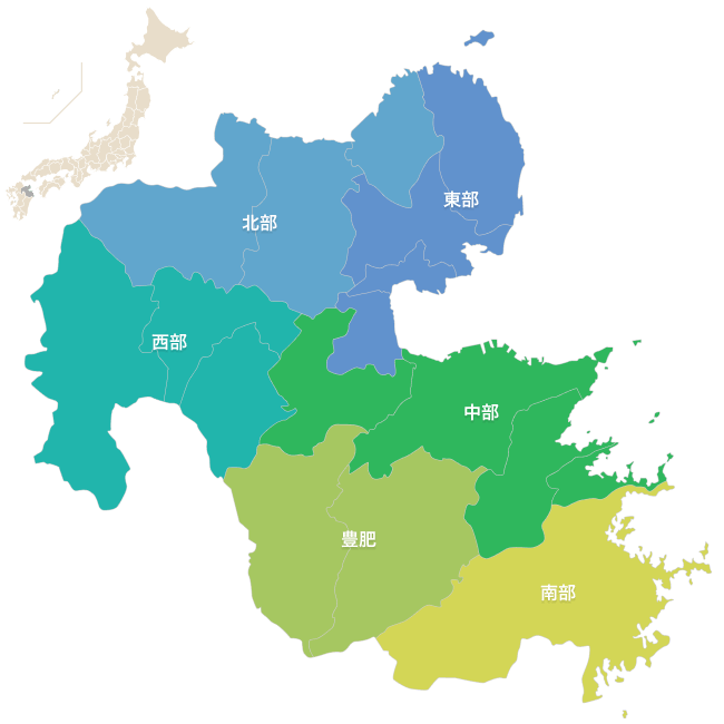 大分県の地図