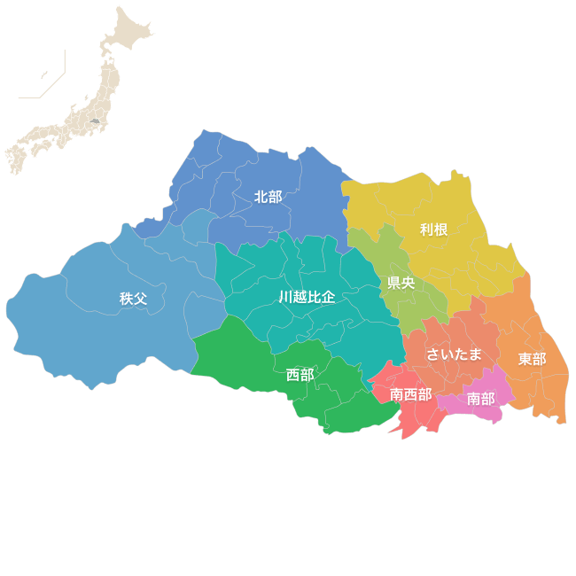 埼玉県の地図