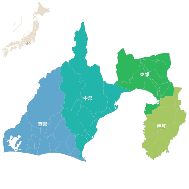 静岡県の地図