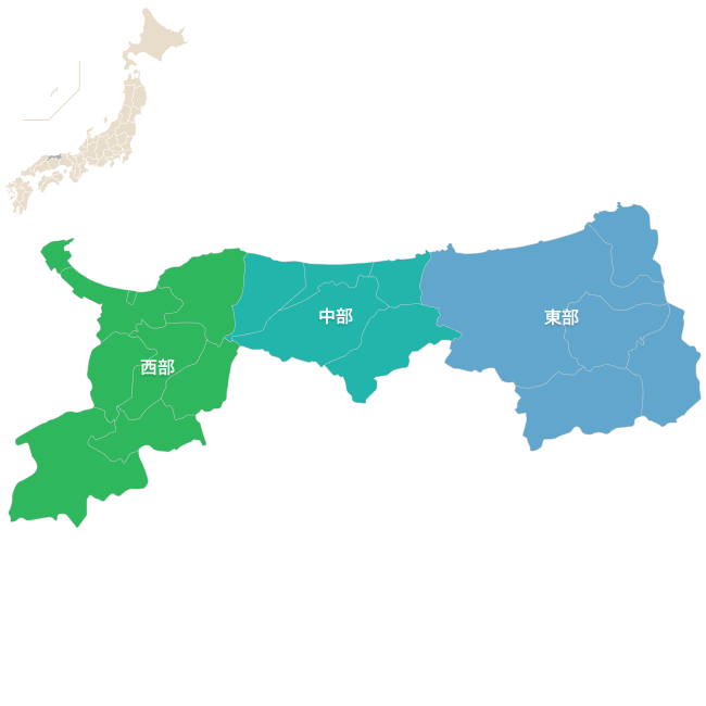 鳥取県の地図