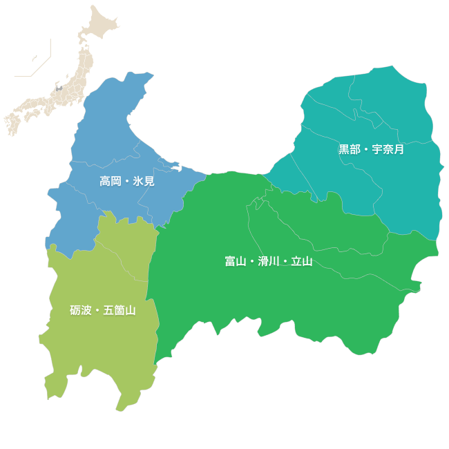 富山県の地図