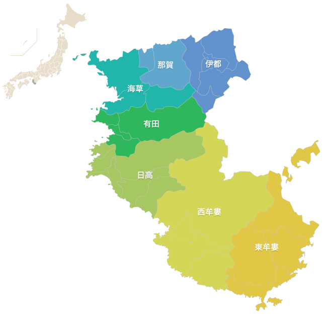 和歌山県の地図