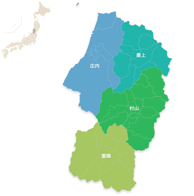 山形県の地図