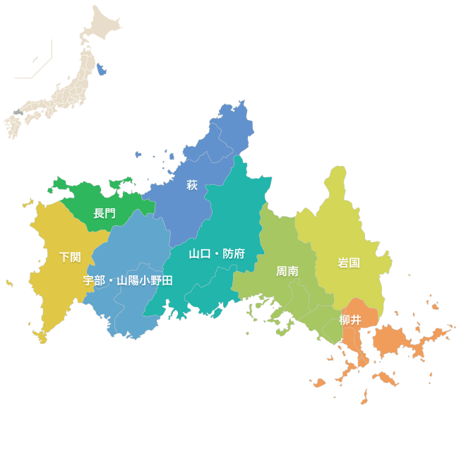 山口県の地図