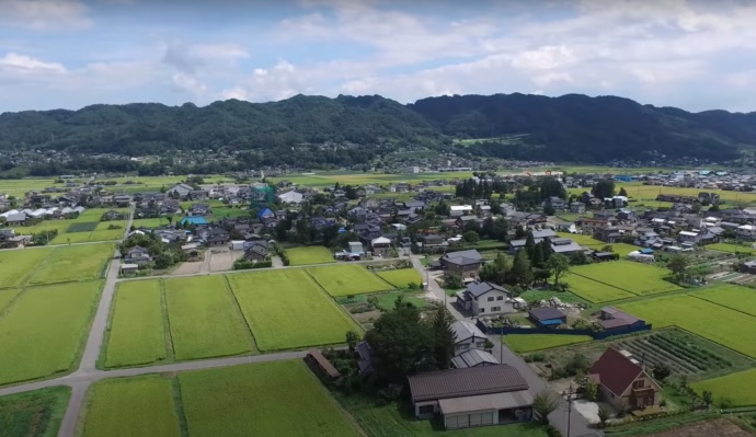 長野県池田町の風景