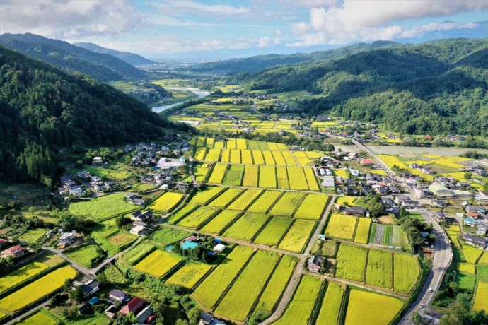 生坂村の秋の風景