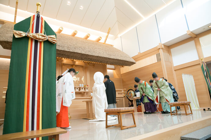 伊勢山皇大神宮の神前式の様子