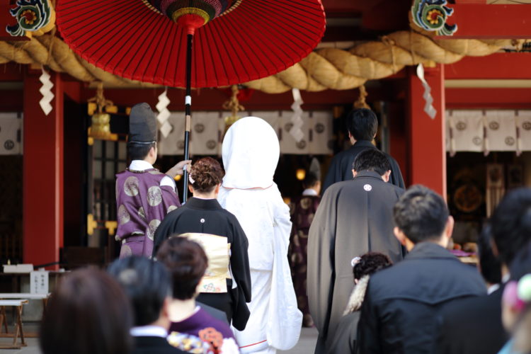 愛媛県西条市の石鎚神社の神前結婚式