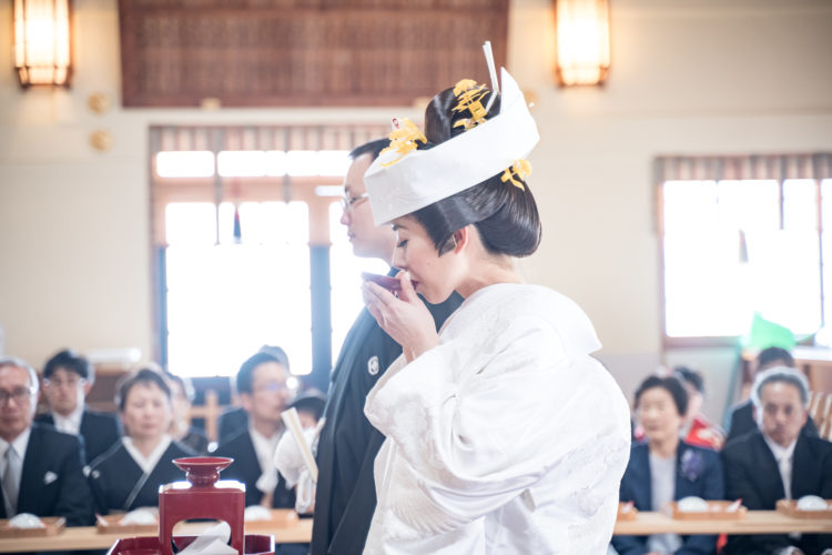 愛媛県西条市の石鎚神社の神前結婚式