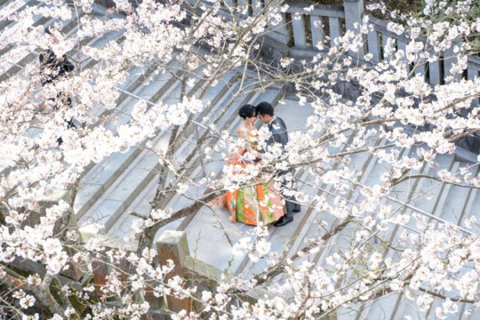 愛媛県西条市の石鎚神社の神前結婚式