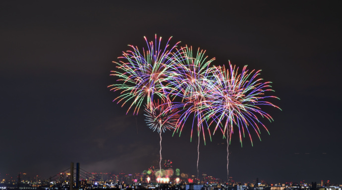 いたみ花火大会の風景