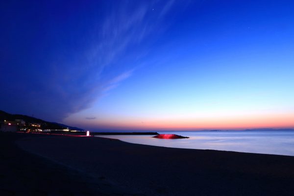 愛媛県伊予市の夕日