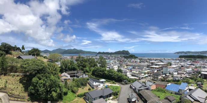 門川町役場の展望ラウンジからの眺め