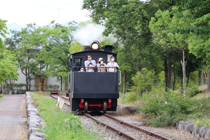 山形県河北町の河北中央公園にあるいもこ列車