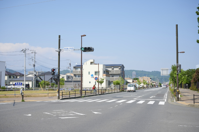 神奈川県開成町の住宅街のようす