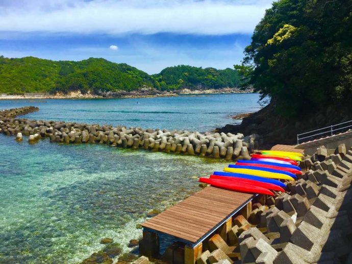 徳島県海部郡にある海洋自然博物館マリンジャム近くの桟橋