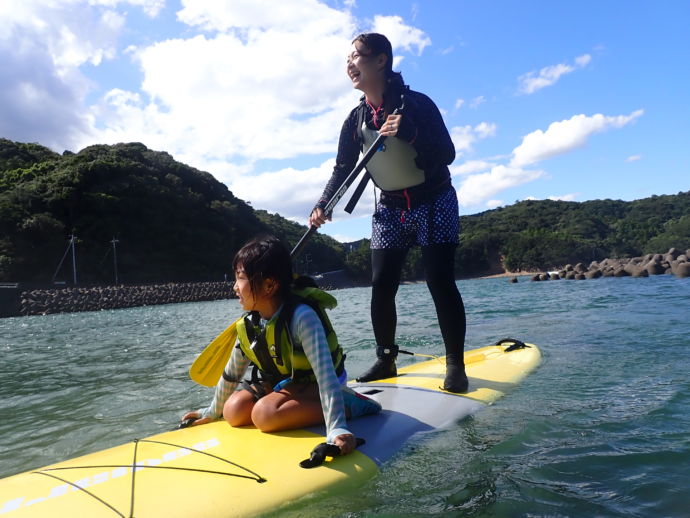 海陽町でのSUPを楽しむ様子