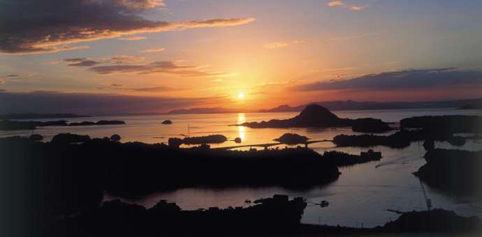 高舞登山から眺める夕景