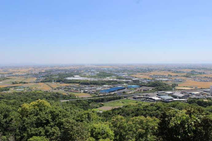 鎮西山から見える上峰町の風景