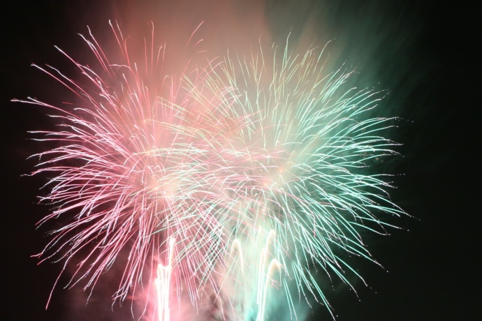 上三川町の夏祭りの花火