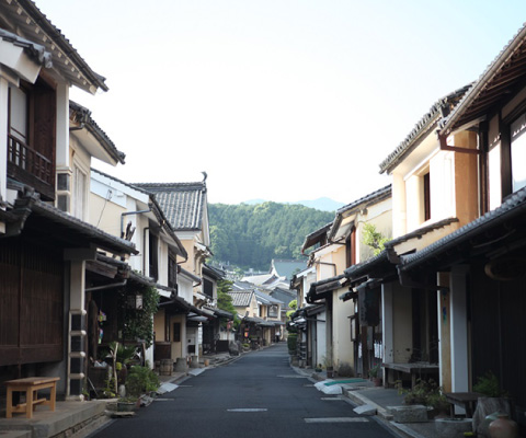 八日市護国重要伝統的建造物群保存地区の町並み