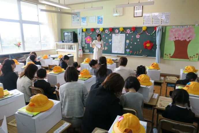 鹿嶋市の入学式の様子