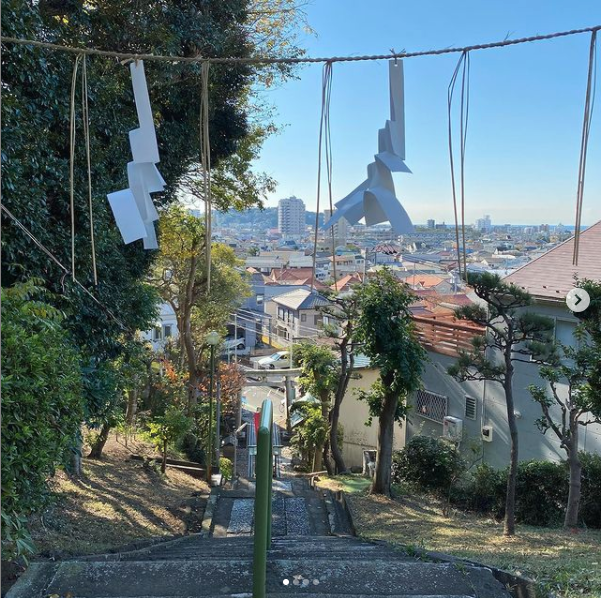 諏訪神社の上社から見下ろした風景