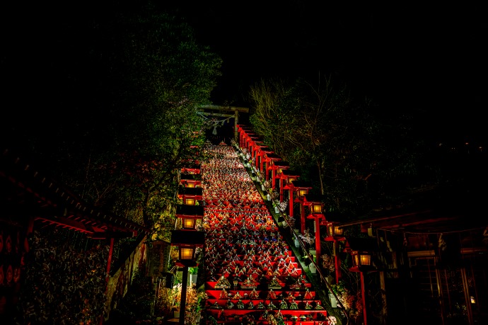 かつうらビッグひなまつりの夜の様子