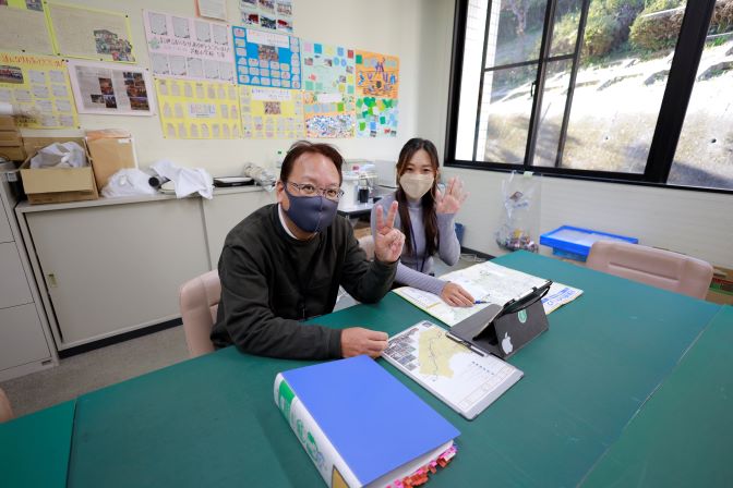 紀美野町役場　まちづくり課の移住担当者