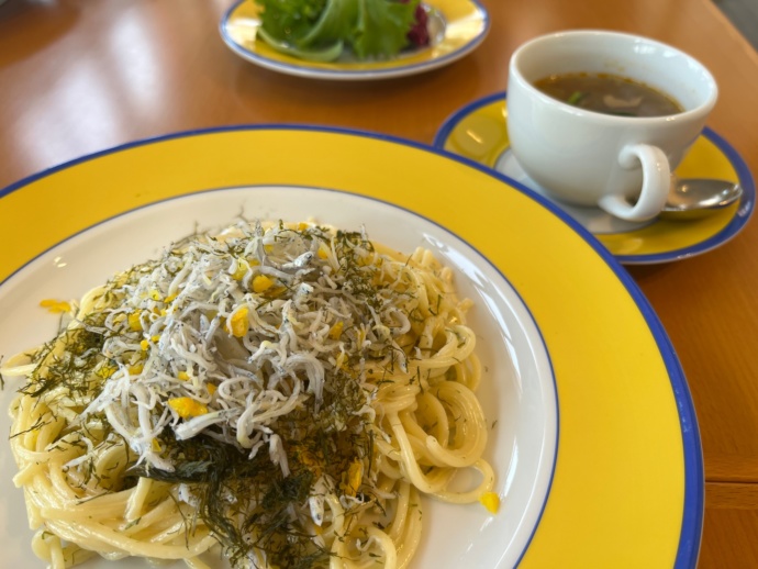 ゆずとしらすを使ったパスタ