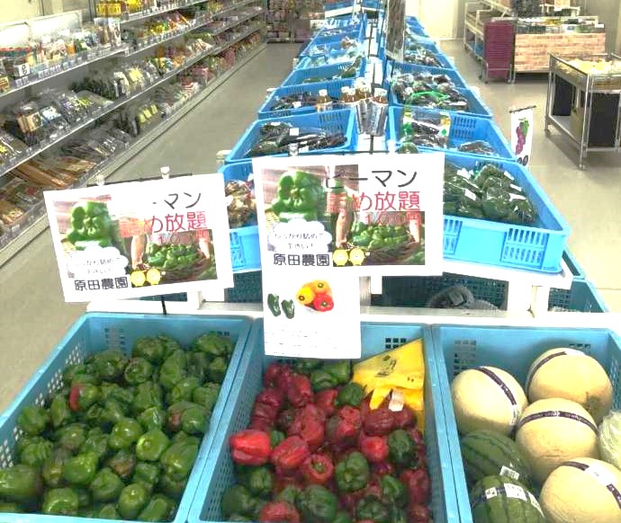 広島県東広島市の「道の駅 湖畔の里 福富」にある野菜館