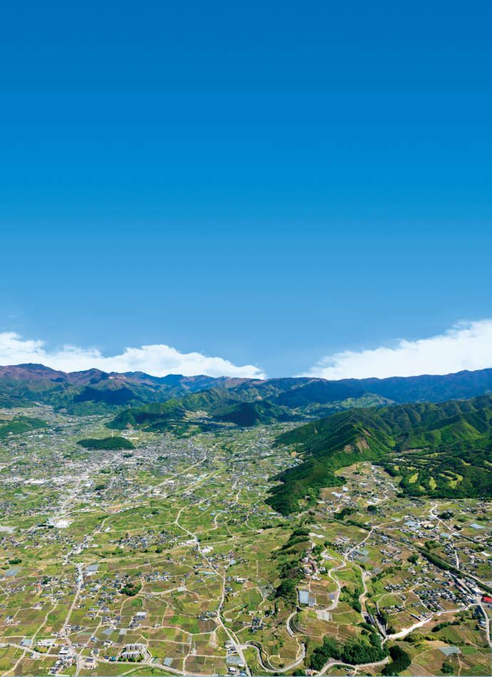 甲州市の航空写真