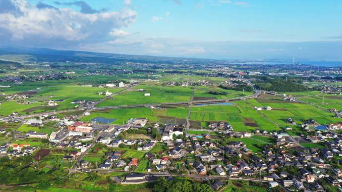 福岡県築上郡上毛町の田園風景