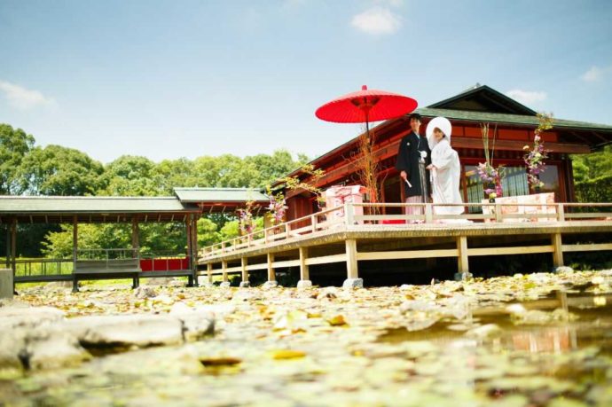 白鳥庭園でのフォトウェディング