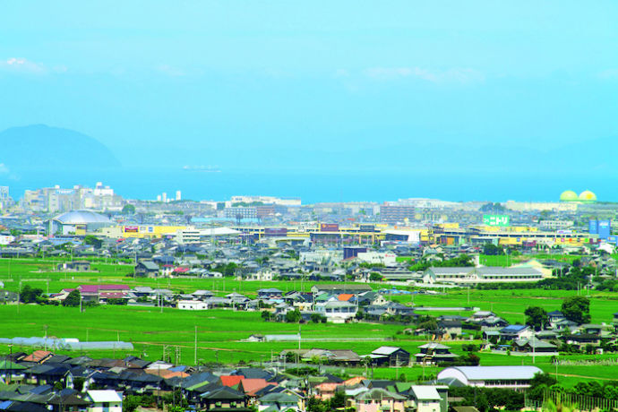 松前町の全景