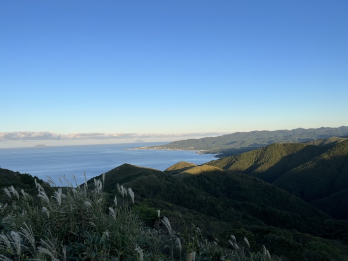 北海道松前町の山と海