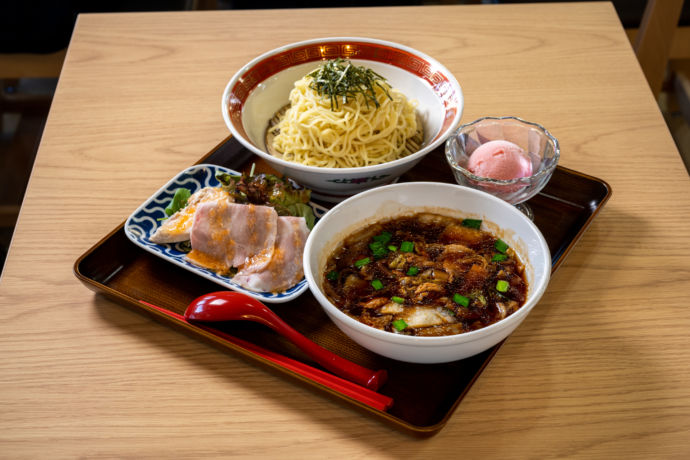 「みぶハイウェーパーク」内「壬生蘭々亭」のつけ麺