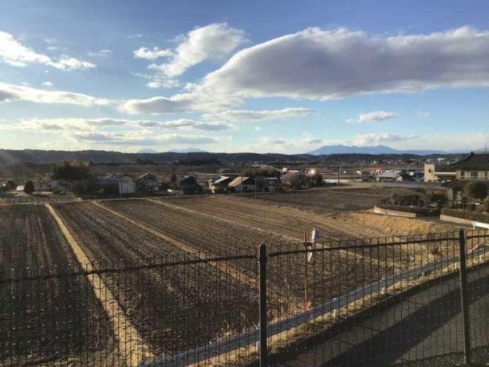 栃木県那須郡那珂川町にある「道の駅ばとう」レストランからの景色