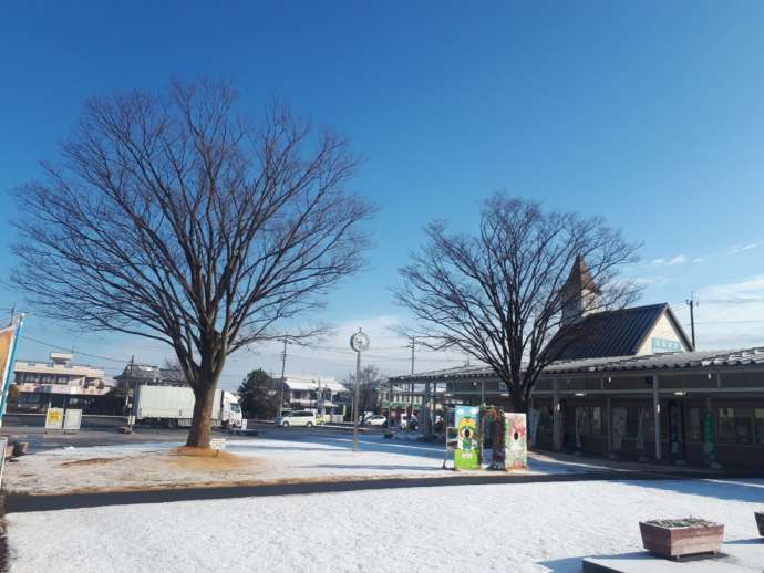 「道の駅はが」広場の様子