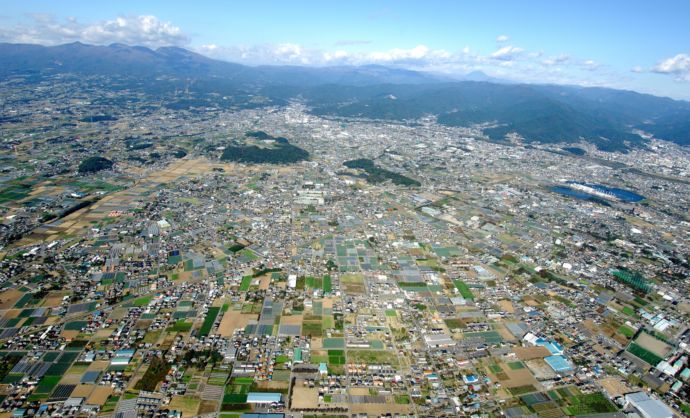 群馬県みどり市の航空写真