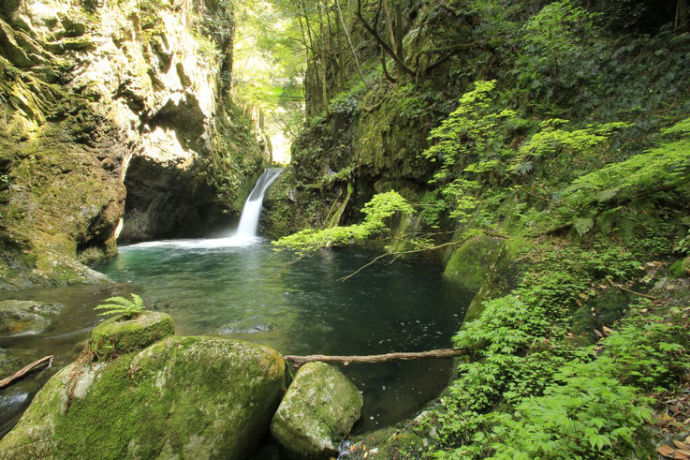 釜ヶ滝と周辺の風景