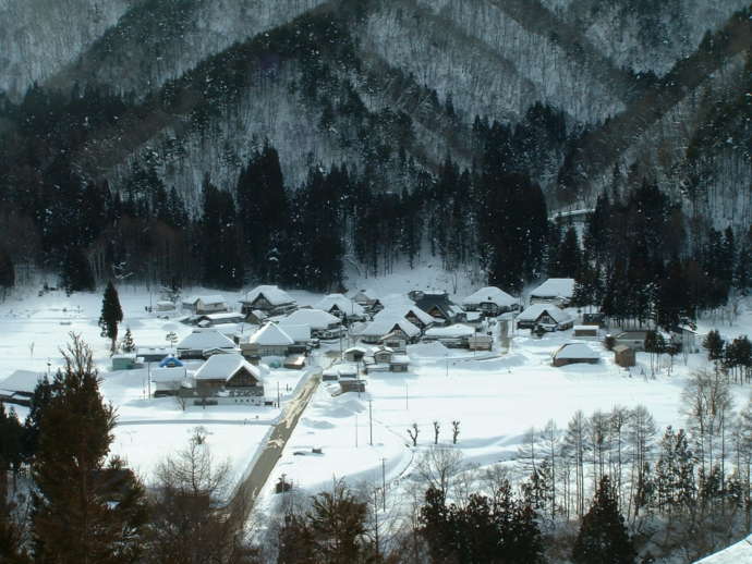 南会津町・前沢集落の冬の様子