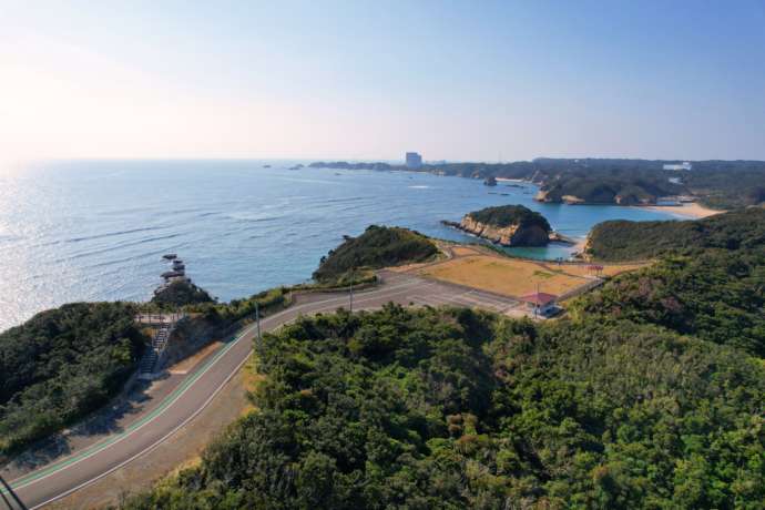 南種子町にある公園「恵美之江展望公園」からみた景色